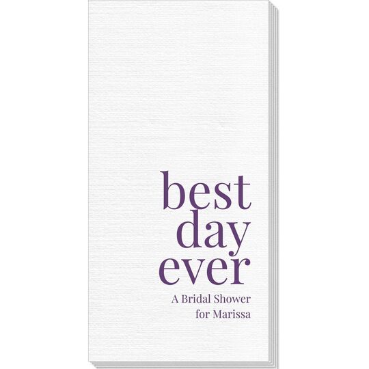 Best Day Ever Big Word Deville Guest Towels
